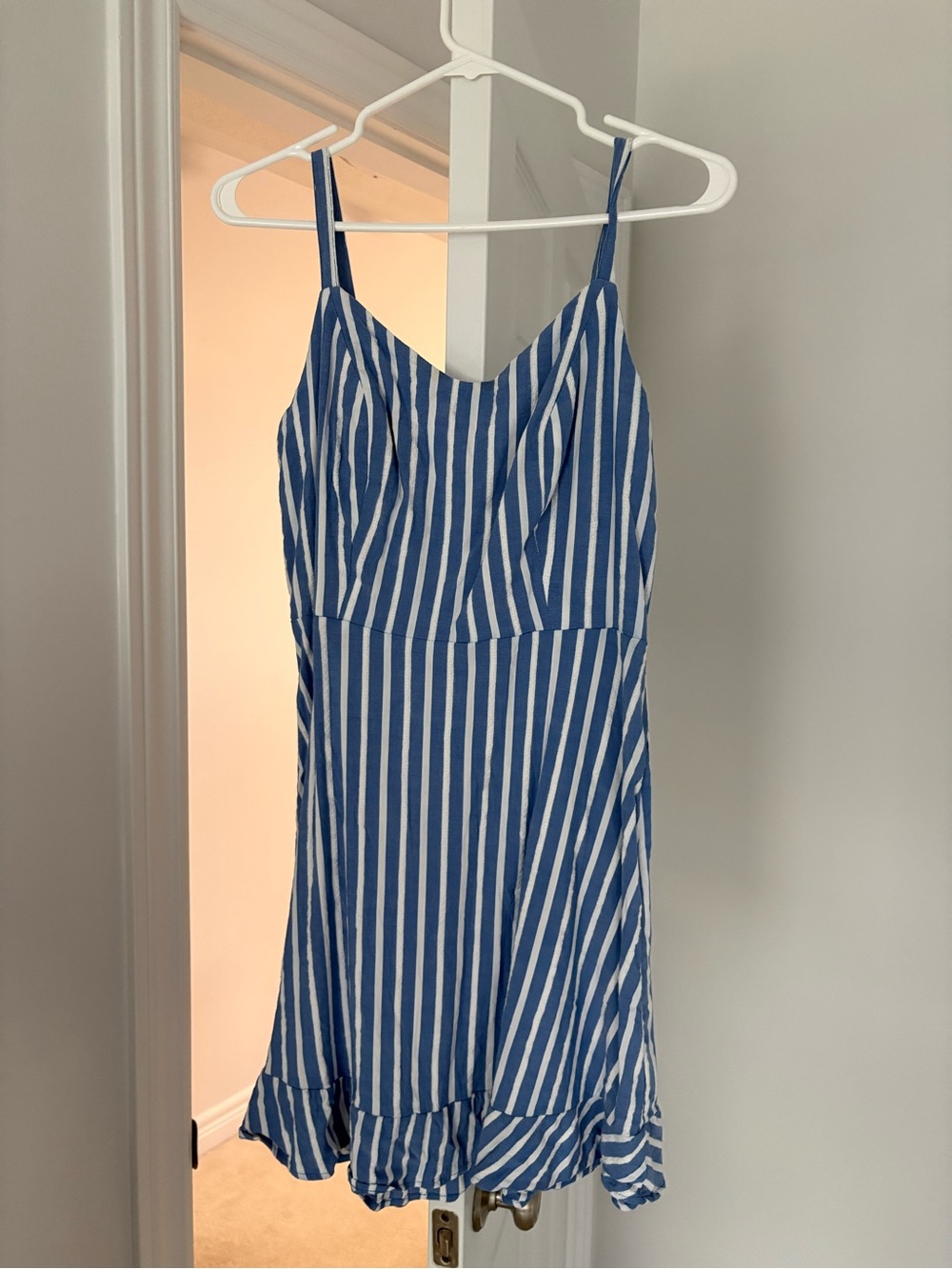 Old Navy Blue and White Striped Mini Dress